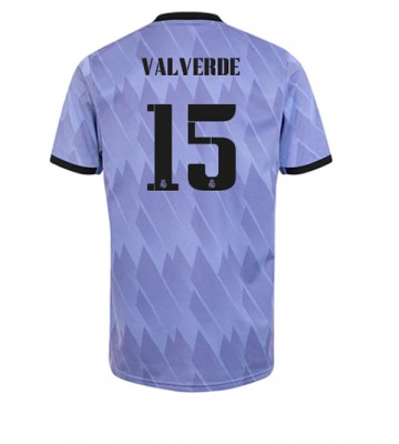 Real Madrid Federico Valverde #15 Bortedrakt 2022-23 Kortermet